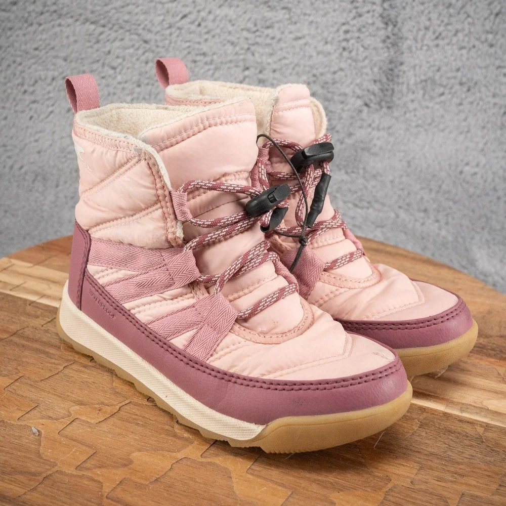 Sorel Whitney II Short‎ Lace Winter Boots Kids Pink , US Size 13